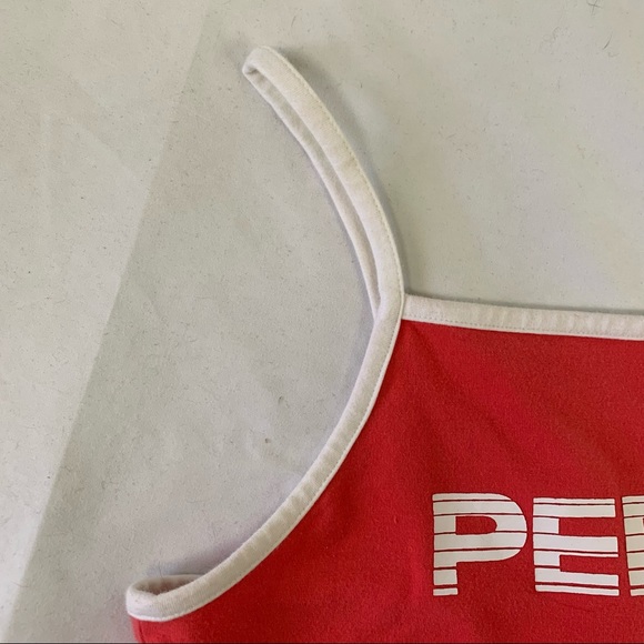 Forever 21 hot coral Pepsi cropped casual cami - Picture 3 of 4